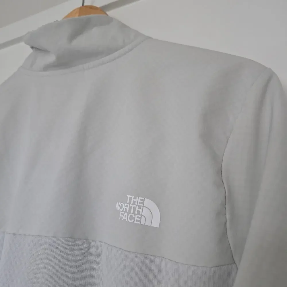 The North Face Mens 1/4Zip Pullover Jacket Anorak Light Gray Size M